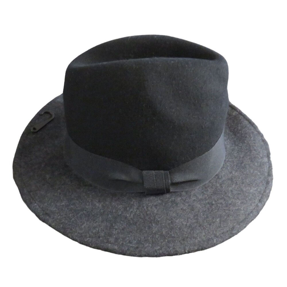 Forever 21 Women's Black And Gray Wool Fedora Hat